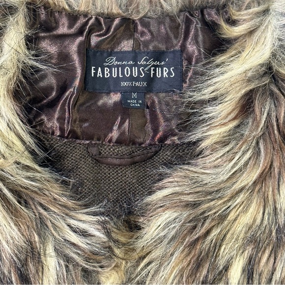 Donna Slayers Fabulous Furs Brown Faux Fur Vest - medium​ - Picture 2 of 8